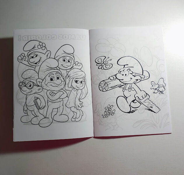 Livrinho de Colorir com Mini Lápis de Cor - Smurf - 20x14cm - To
