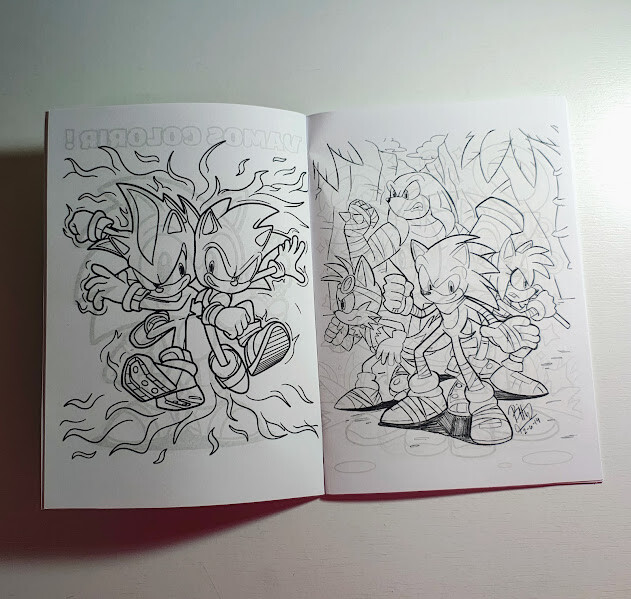 Livrinho de Colorir com Mini Lápis de Cor - Sonic - 20x14cm - To