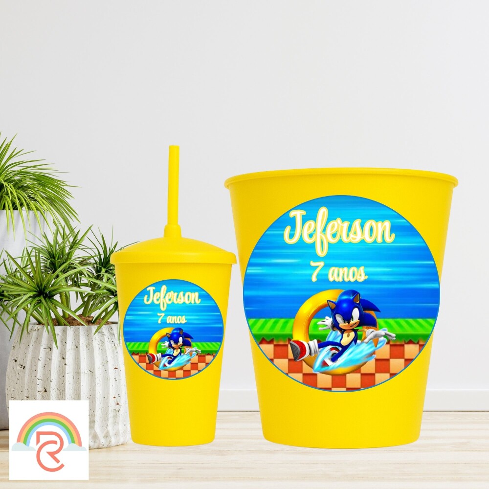 Kit Cinema - Balde de Pipoca com copo Twister personalizado - Son