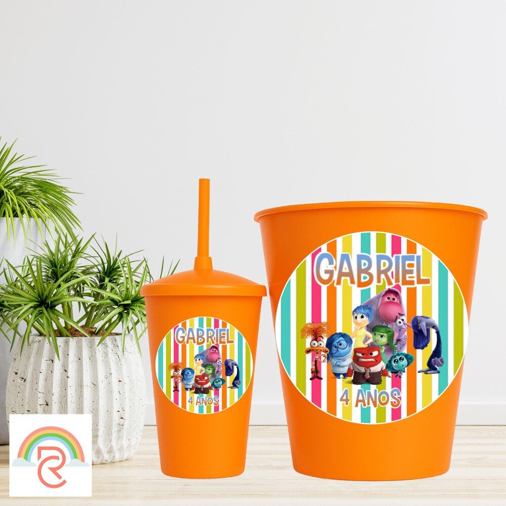 Kit Cinema - Balde de Pipoca com copo Twister personalizado - Div