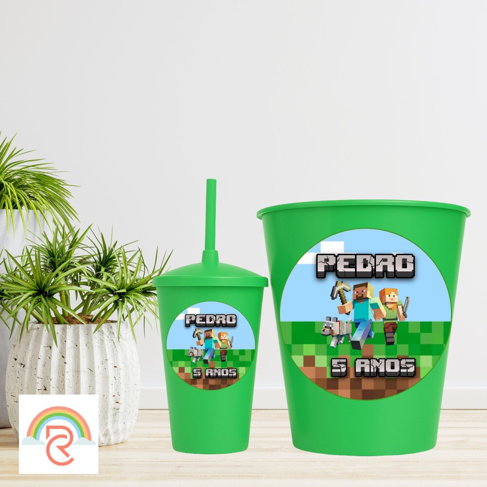 Kit Cinema - Balde de Pipoca com copo Twister personalizado - Min