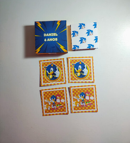 Jogo da Memória Personalizado Sonic - Todos os temas