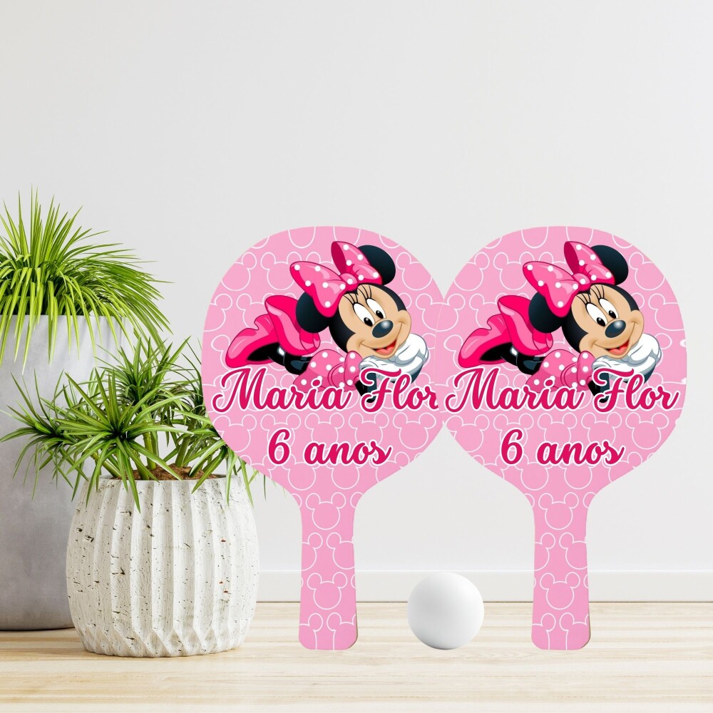 Raquete de Ping Pong Personalizada - Minnie - Todos os temas
