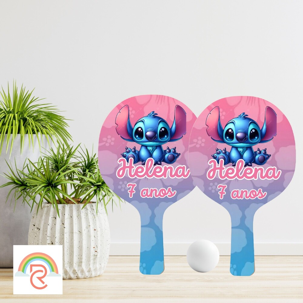 Raquete de Ping Pong Personalizada - Stitch - Todos os temas