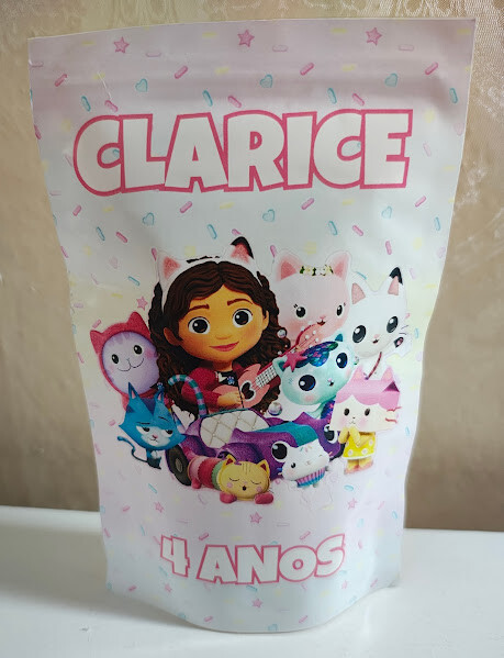 Saquinho Zip Lock Personalizado M - Gaby e a casa mágica - 10X17