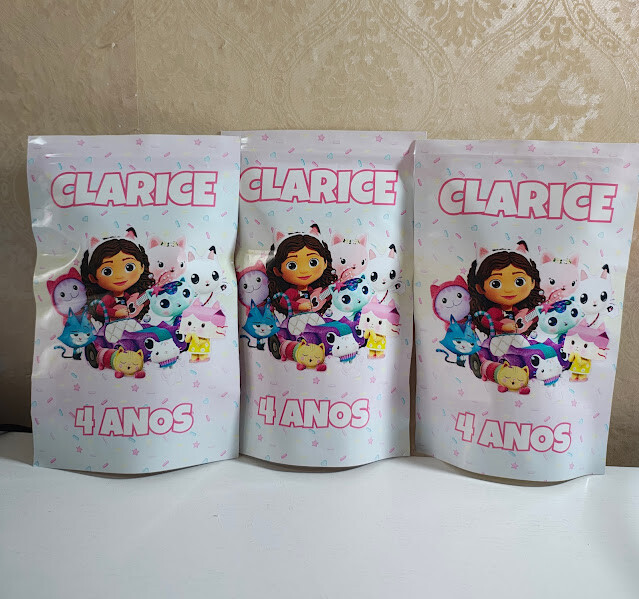 Saquinho Zip Lock Personalizado M - Gaby e a casa mágica - 10X17