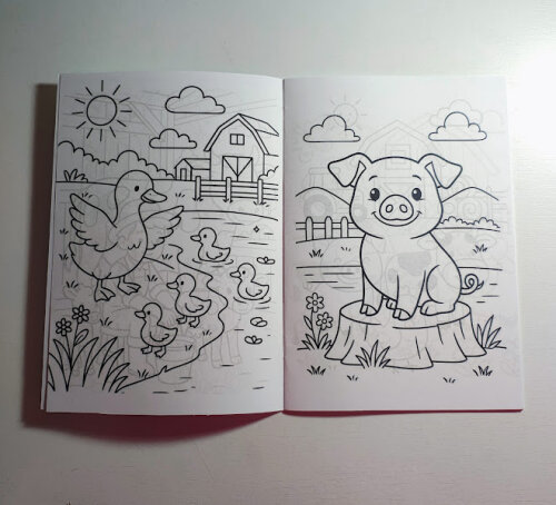 Livrinho de Colorir com Mini Lápis de Cor - Fazendinha - 20x14cm