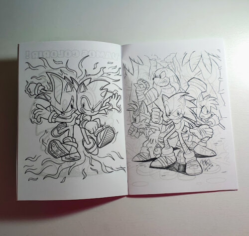 Livrinho de Colorir com Mini Lápis de Cor - Sonic - 20x14cm - To