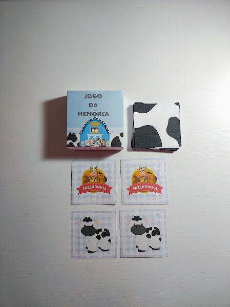 Jogo da Memória Personalizado Fazendinha - Todos os temas
