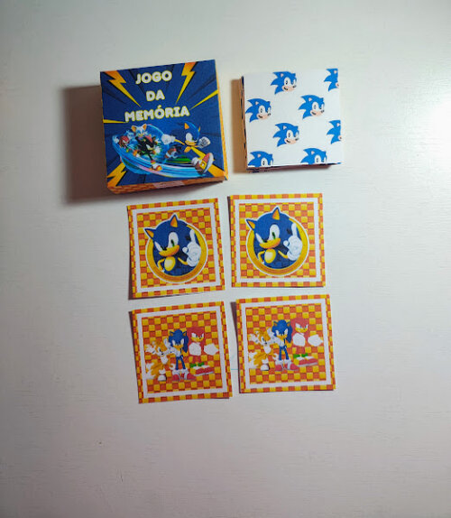 Jogo da Memória Personalizado Sonic - Todos os temas