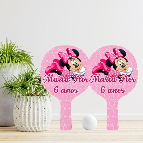 Raquete de Ping Pong Personalizada - Minnie - Todos os temas