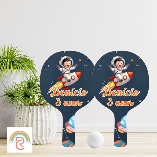 Raquete de Ping Pong Personalizada - Astronauta - Todos os temas
