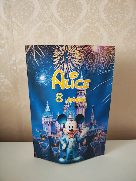 Saquinho Zip Lock Personalizado GG - Mickey - 18X24 cm - Todos os temas