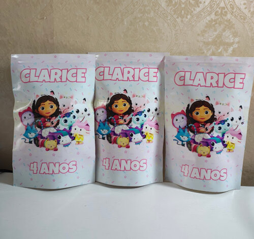 Saquinho Zip Lock Personalizado M - Gaby e a casa mágica - 10X17