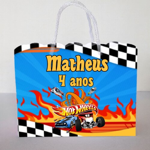 Sacolinha Personalizada Hot Wheels - Temos todos os temas