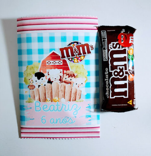 Saquinho Rótulo Personalizado - Fazendinha-  20x14 - Todos os temas