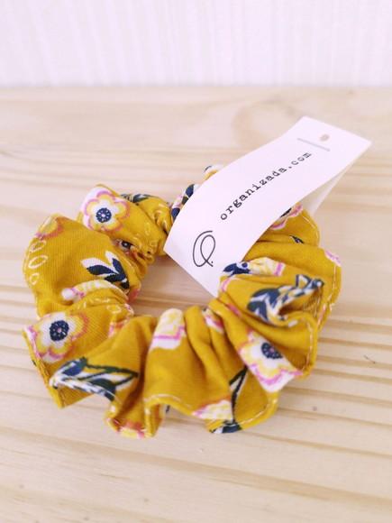 Scrunchie Floral Amarelo - Coleção Fofa