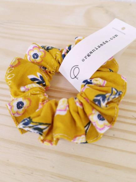 Scrunchie Floral Amarelo - Coleção Fofa