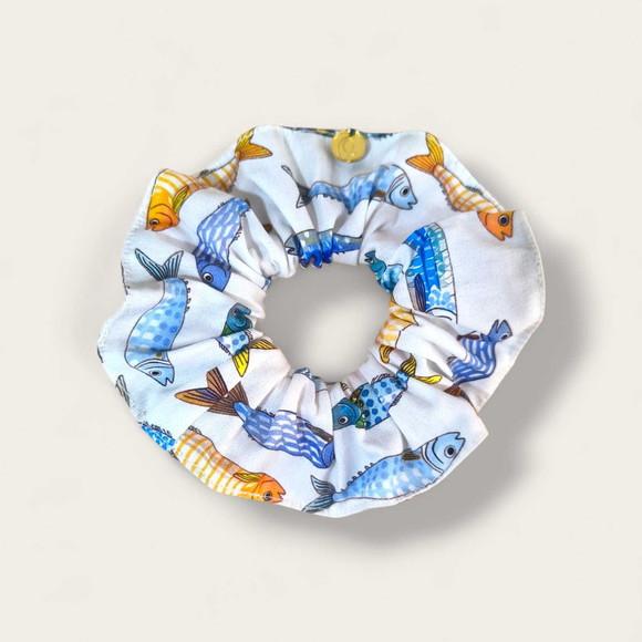 Scrunchie Sardinhas - Coleção Beach Summer