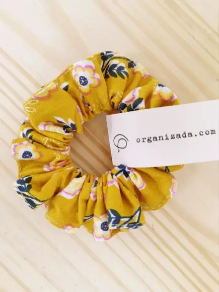 Scrunchie Floral Amarelo - Coleção Fofa