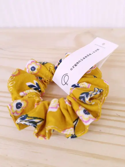 Scrunchie Floral Amarelo - Coleção Fofa