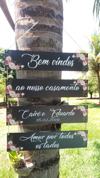 4 Placas casamento indicativa/Sinalização em MDF chalkboard