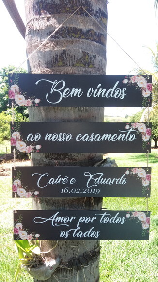 4 Placas casamento indicativa/Sinalização em MDF chalkboard