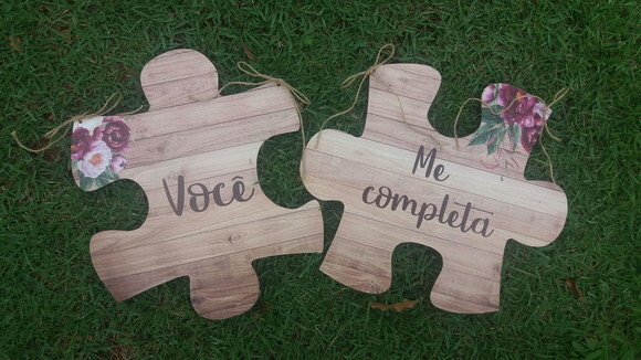 5 placas indicativas + 2 Placas das cadeiras quebra cabeça