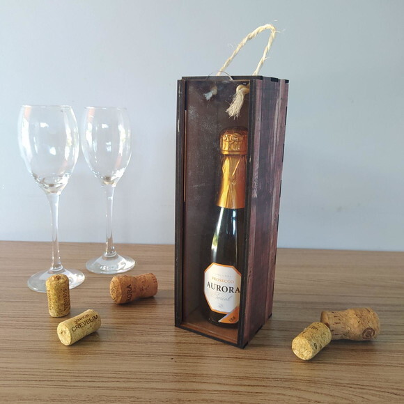 Caixa com Alça p/ Mini Bebidas (tampa em Acrílico)