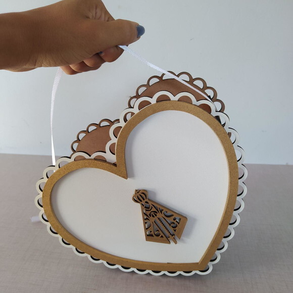 Cestinha para Florista Coração nossa Senhora
