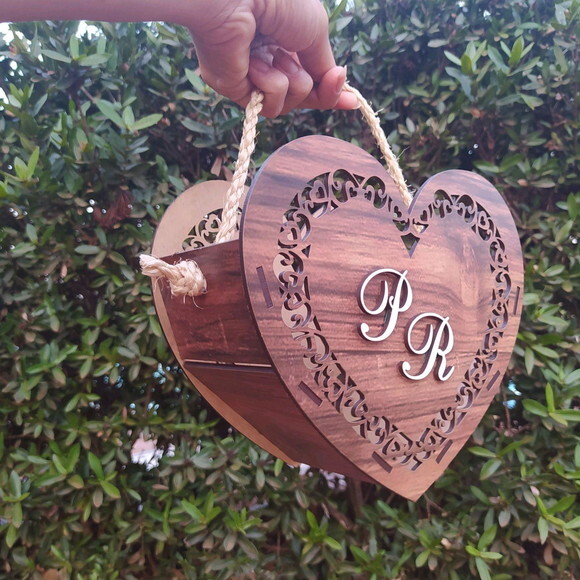 Cestinha para Florista Coração Rústica