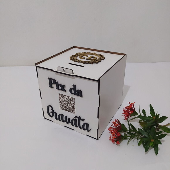 Cofre PIX da gravata alto relevo 16x16cm