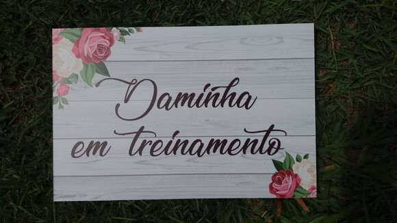 Kit placas Indicativas + 2 pajem + alianças + placa de porta