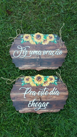 Kit placas para Casamento 5 ítens + 1 brinde surpresa