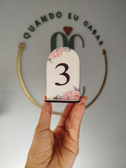 Numeração de Mesa em mdf