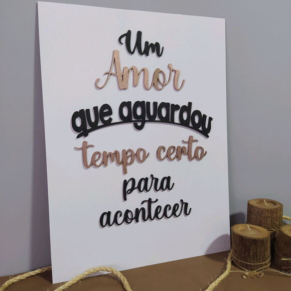 Placa Tempo Certo em Alto relevo