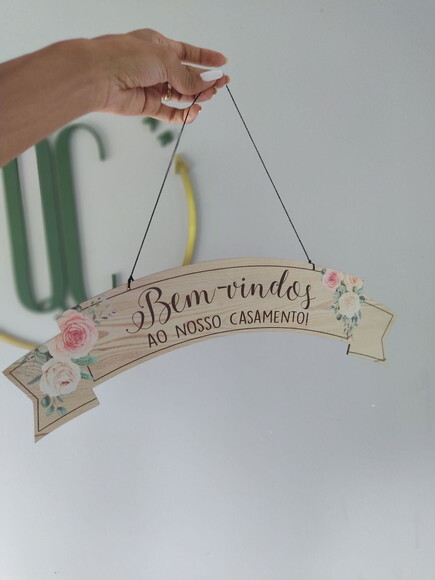 Placa Bem Vindos Pronta Entrega