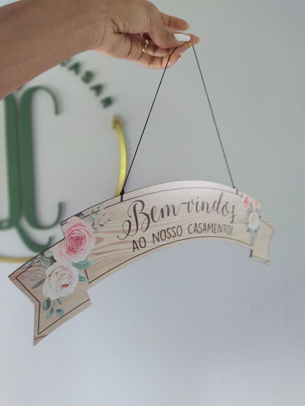 Placa Bem Vindos Pronta Entrega