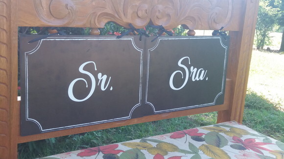Placa Cadeira dos noivos COM SUA FRASE