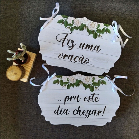Placa Cadeira dos noivos COM SUA FRASE (O PAR)