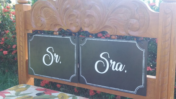 Placa Cadeira dos noivos COM SUA FRASE