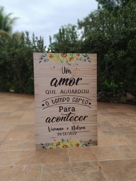Placa Casamento boas Vindas 60x40cm