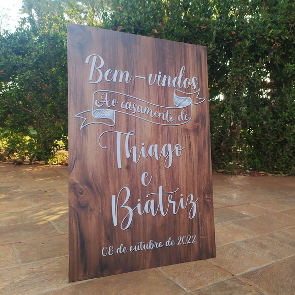 Placa Casamento 60x40cm
