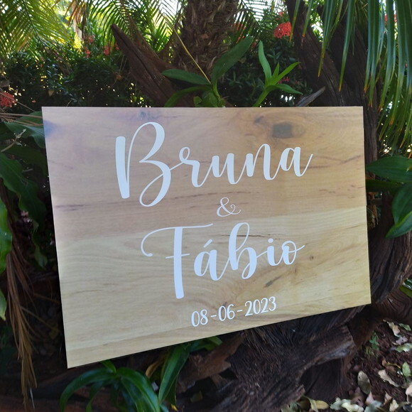 Placa Casamento 60x40cm