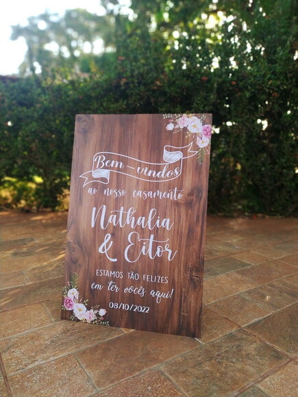 Placa Casamento 60x40cm