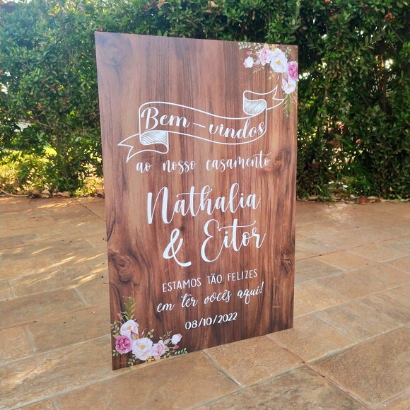 Placa Casamento 60x40cm