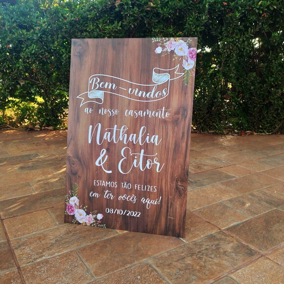 Placa Casamento 60x40cm