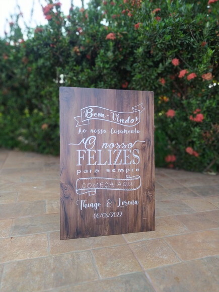 Placa Casamento 60x40cm