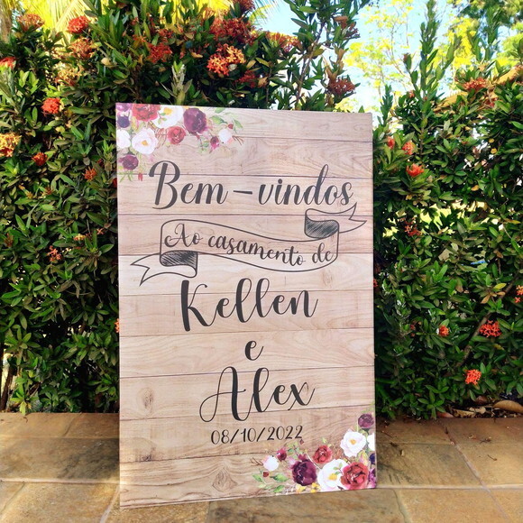 Placa Casamento 60x40cm