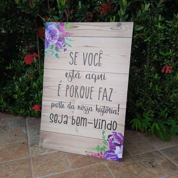 Placa Casamento 60x40cm